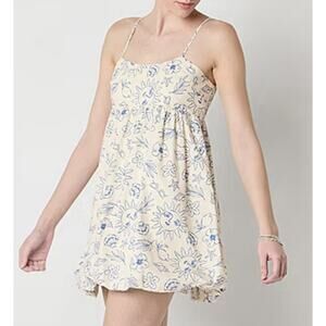 Bubble Hem Sleeveless Dress Juniors XS Sundress Flare Vacation Summer Cruise